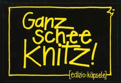 Stickerpostkarte - Ganz schee knitz!